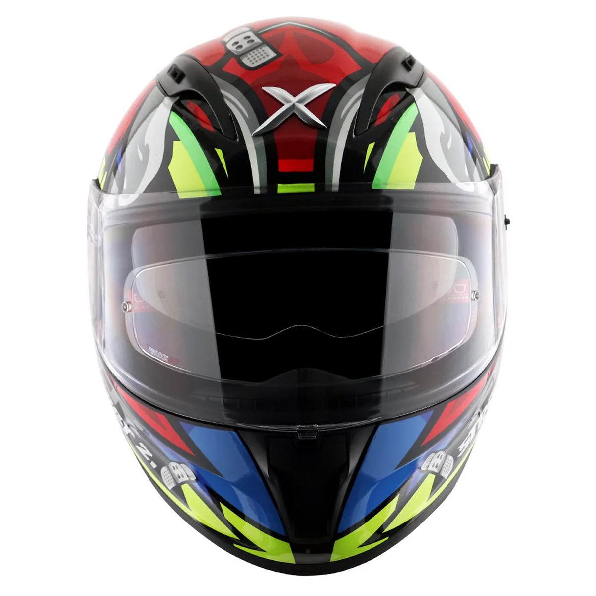 Axor Street Full Face Helmet - Bobby Black Red Gloss