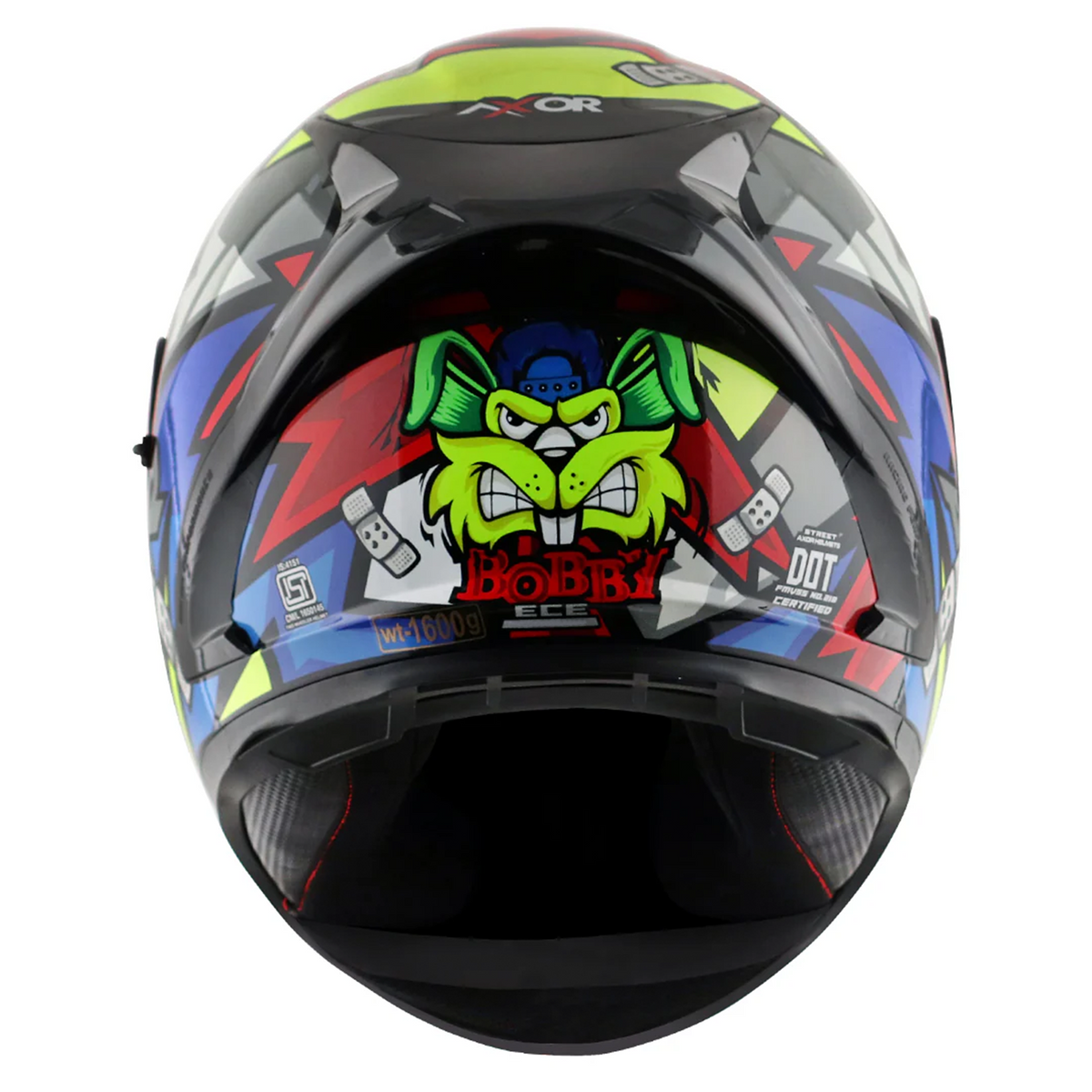 Axor Street Full Face Helmet - Bobby Black Red Gloss