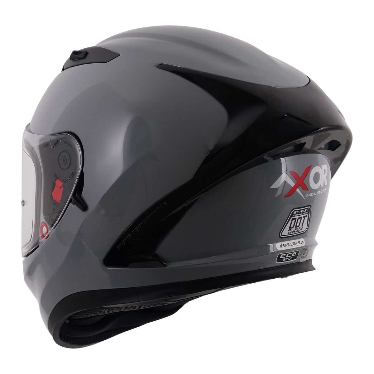 Axor Street Full Face Helmet - Solid Nardo Grey Gloss