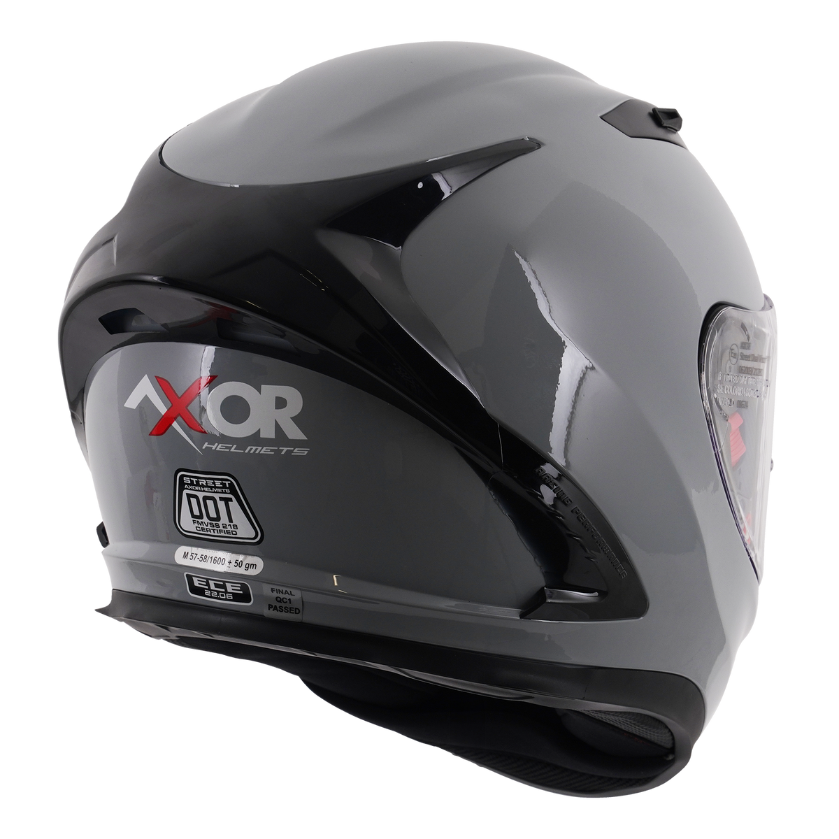 Axor Street Full Face Helmet - Solid Nardo Grey Gloss