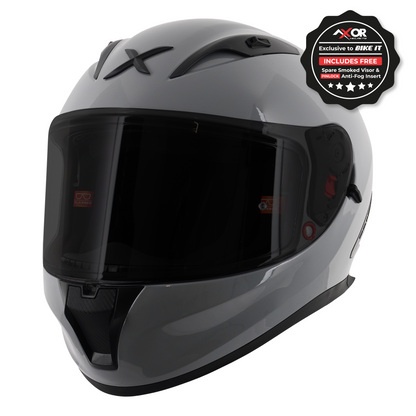 Axor Street Full Face Helmet - Solid Nardo Grey Gloss