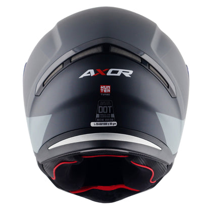 Axor Hunter SH890 Full Face Helmet - Turbo Black Grey Matt