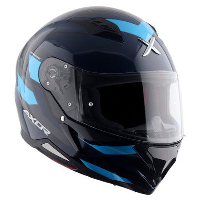Axor Hunter SH890 Full Face Helmet - Cornet Black Blue Gloss
