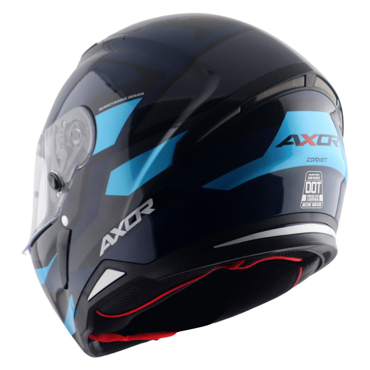 Axor Hunter SH890 Full Face Helmet - Cornet Black Blue Gloss