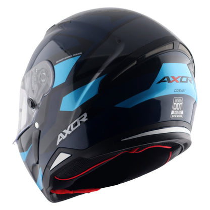Axor Hunter SH890 Full Face Helmet - Cornet Black Blue Gloss