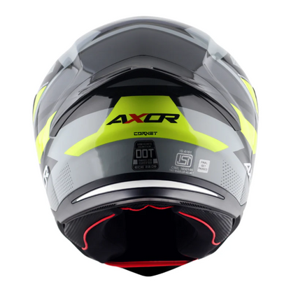 Axor Hunter SH890 Full Face Helmet - Cornet Black Neon Yellow Gloss