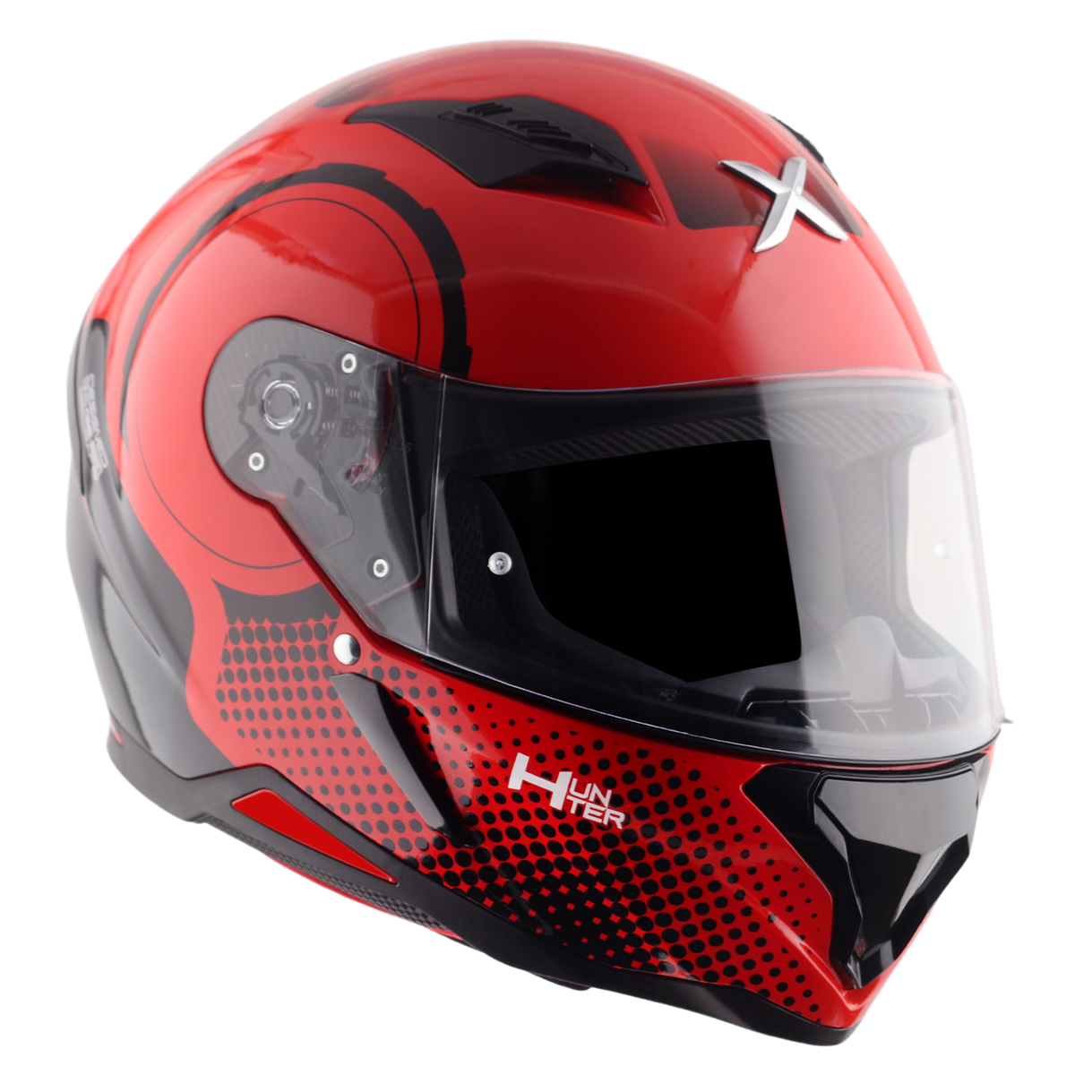 Axor Hunter SH890 Full Face Helmet - Spear Red Gloss