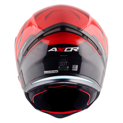 Axor Hunter SH890 Full Face Helmet - Spear Red Gloss
