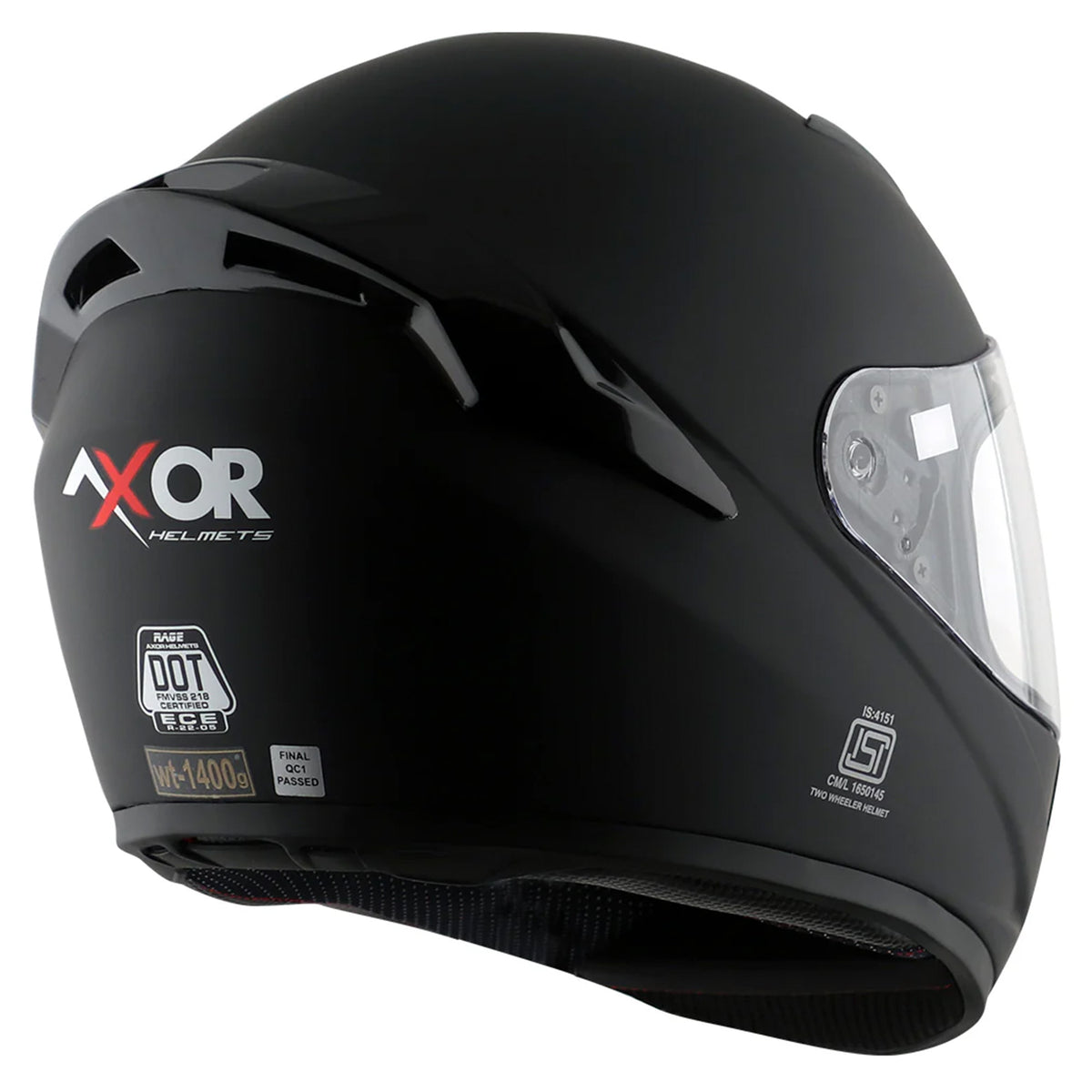 Axor Rage Full Face Helmet - Matt Black