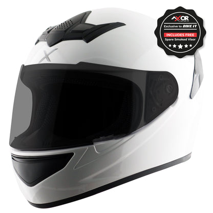 Axor Rage Full Face Helmet - Gloss White