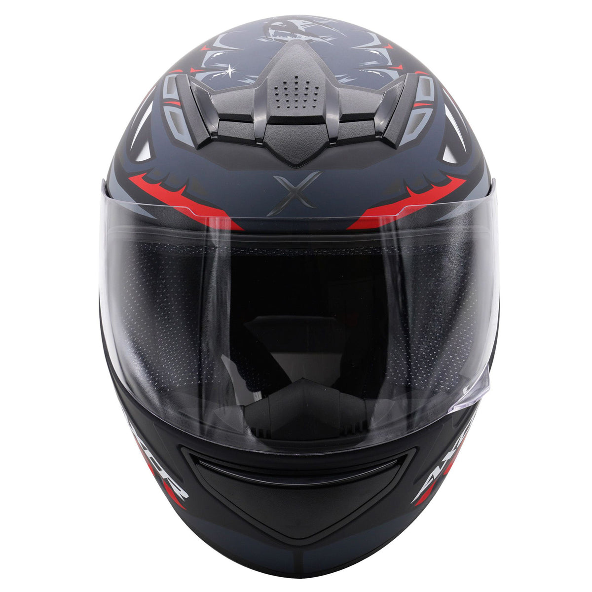 Axor Rage Full Face Helmet - Python Black Grey Red Matt