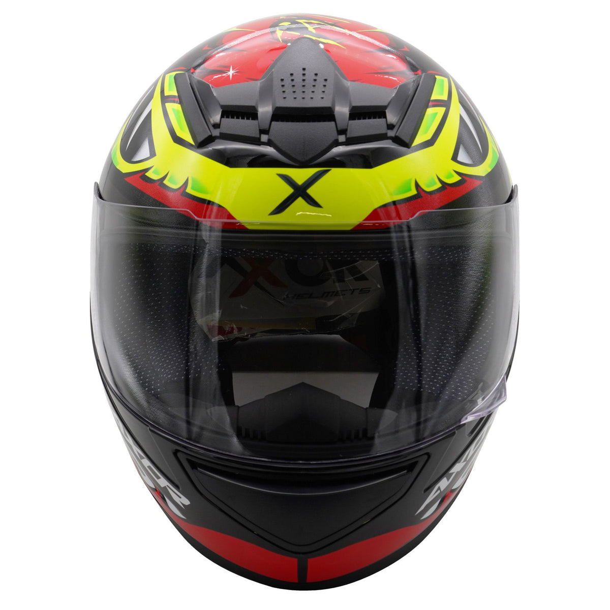 Axor Rage Full Face Helmet - Python Red Yellow Black Gloss