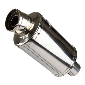 OP4 Polished Exhaust Silencer 200mm 51mm