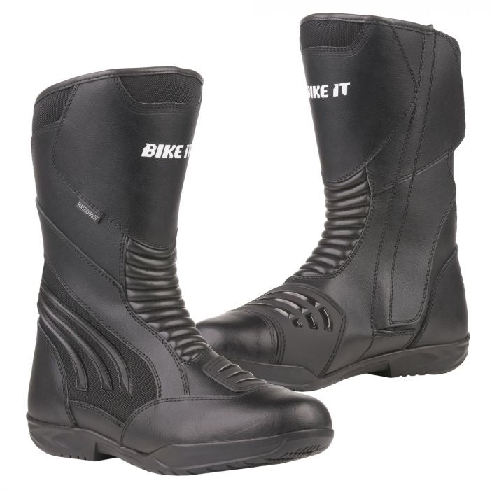 Bike It 'Burhou' All-Seasons Waterproof Black Sports Touring Motorcycle Boot