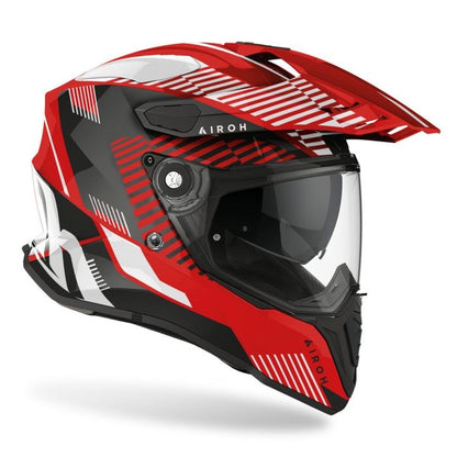 Airoh Commander Adventure Helmet - 'Boost' Red Gloss
