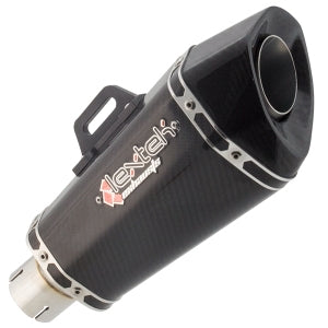 XP8CL Carbon Effect Hexagonal Exhaust Silencer (Left Hand) 51mm