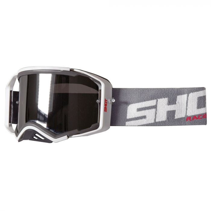 Shot Lite Grey White Matt MX Goggles