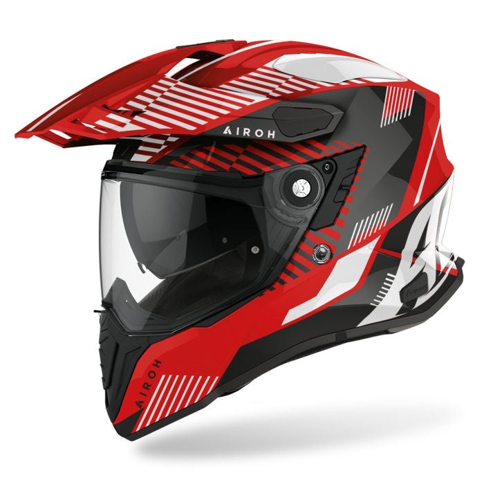 Airoh Commander Adventure Helmet - 'Boost' Red Gloss