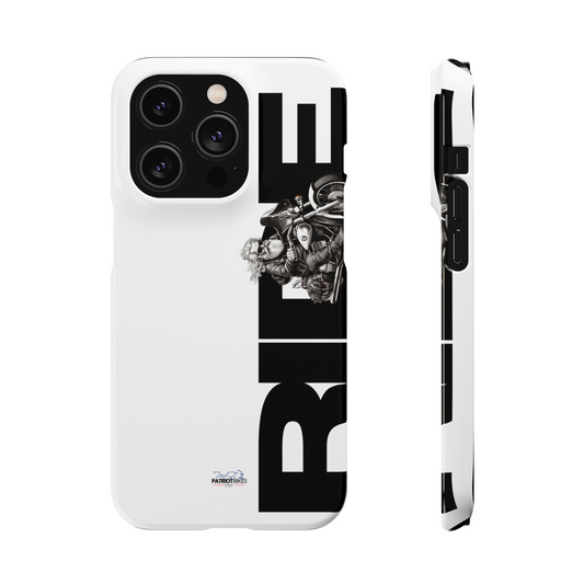 White iPhone Ride Snap On Protective Case - All Models