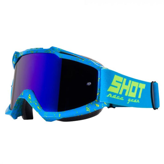 Shot Iris Scratch Blue/Neon Yellow MX Goggles