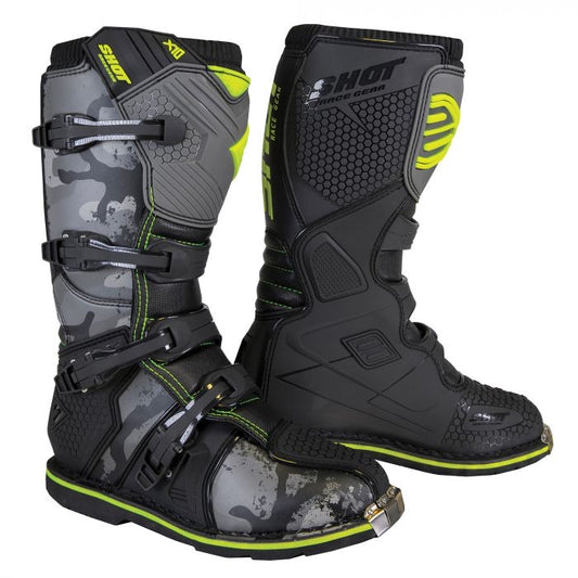 Shot X10 2.0 MX Boots Adult - Black/Camo