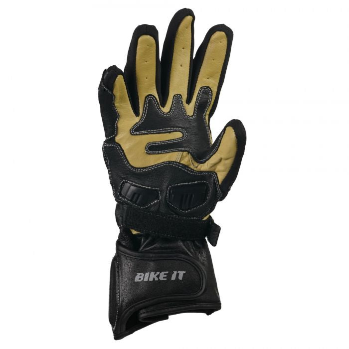 BIke It 'Ultimate Track Glove' (UTG) Sports Leather Motorcycle Glove