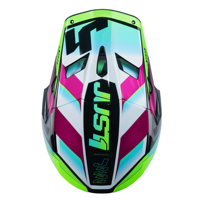 Just1 J22 Motocross Helmet Frenetik Neon Fluo Lime Black