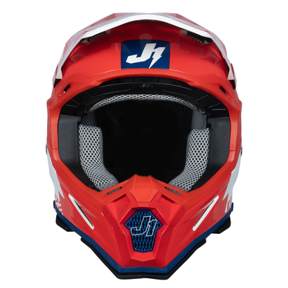 Just1 J22 Motocross Helmet Revolt Red Blue White