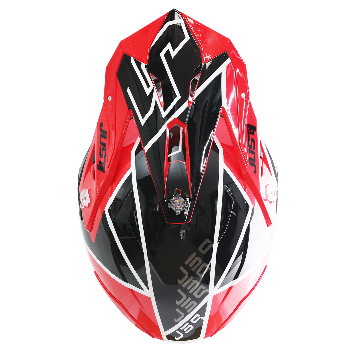 Just1 J39 Motocross Helmet Thruster Red Black White Gloss