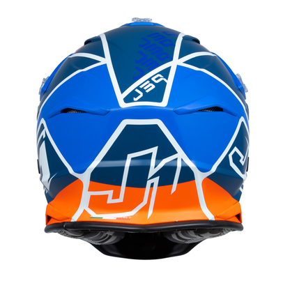 Just1 J39 Motocross Helmet Thruster White Fluo Orange Blue
