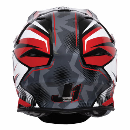 Just1 J39 Motocross Helmet Revo Red White Black Gloss