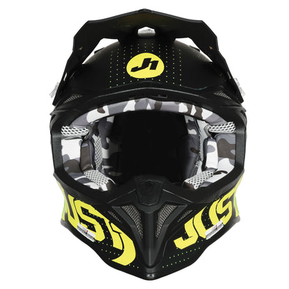 Just1 J39 Motocross Helmet Xeno Fluo Yellow Black Matt