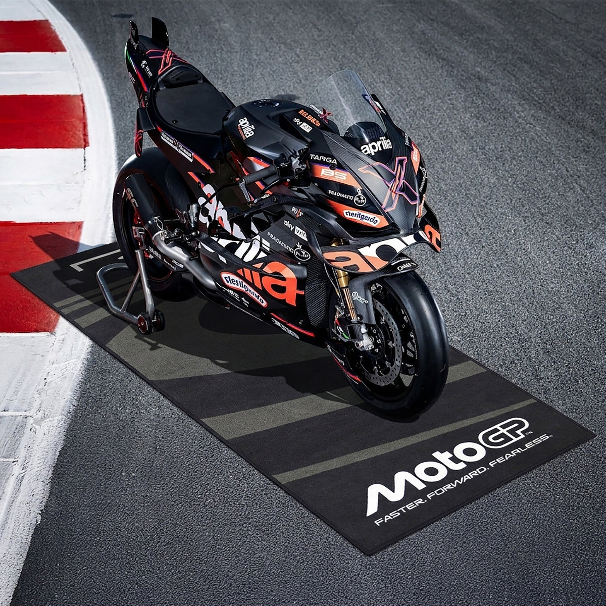MotoGP Faster Forward Fearless Garage Pit Mat (190 X 80cm)