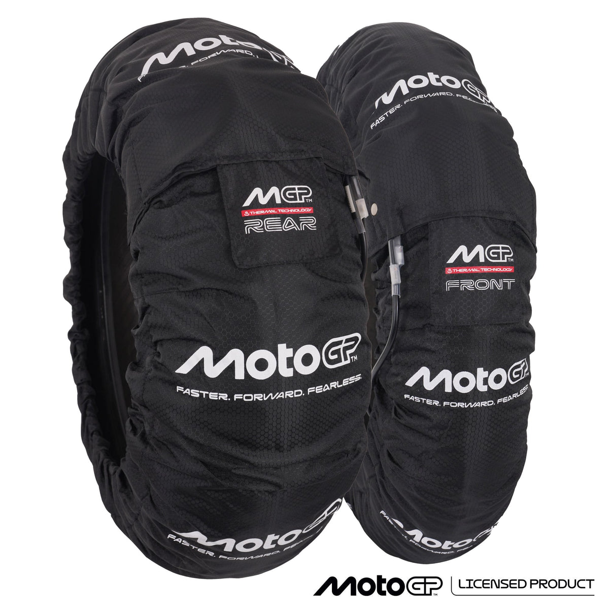 MotoGP Tyre Warmer Set - Front 120/70-17 - Rear 180-190/55-17 (UK 3 Pin Plug)