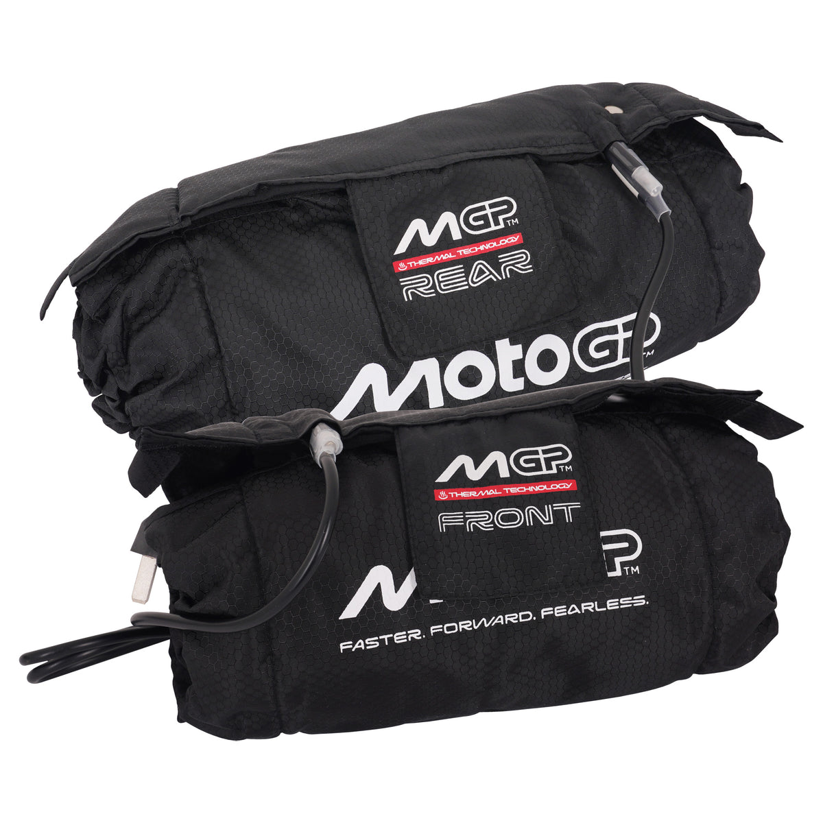 MotoGP Tyre Warmer Set - Front 120/70-17 - Rear 180-190/55-17 (UK 3 Pin Plug)