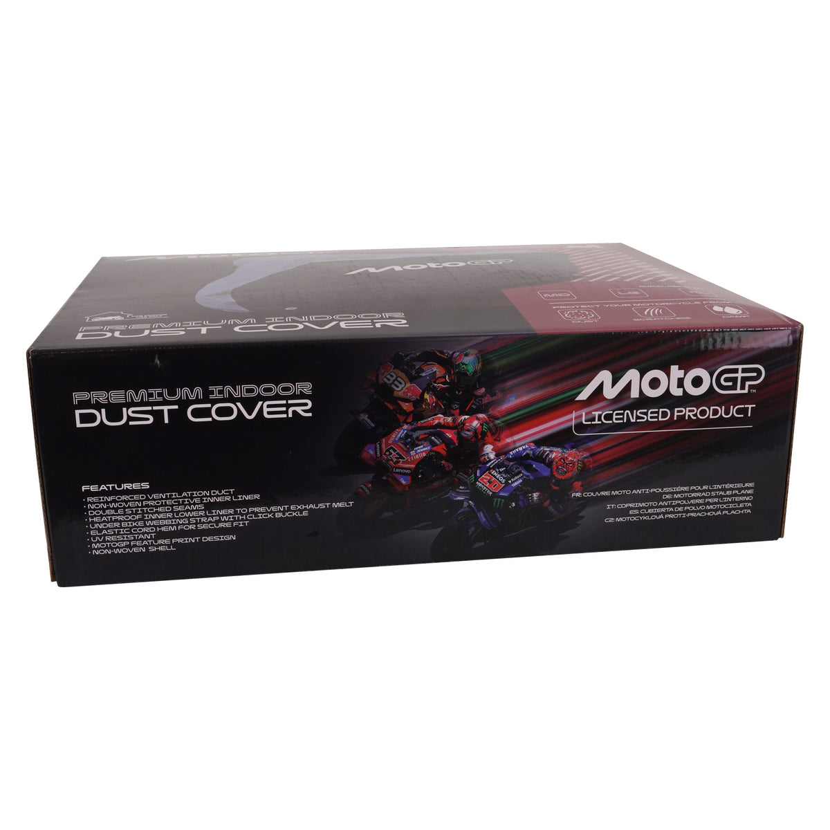 MotoGP Dust Cover - Black/Grey - XL Fits 1200cc And Over