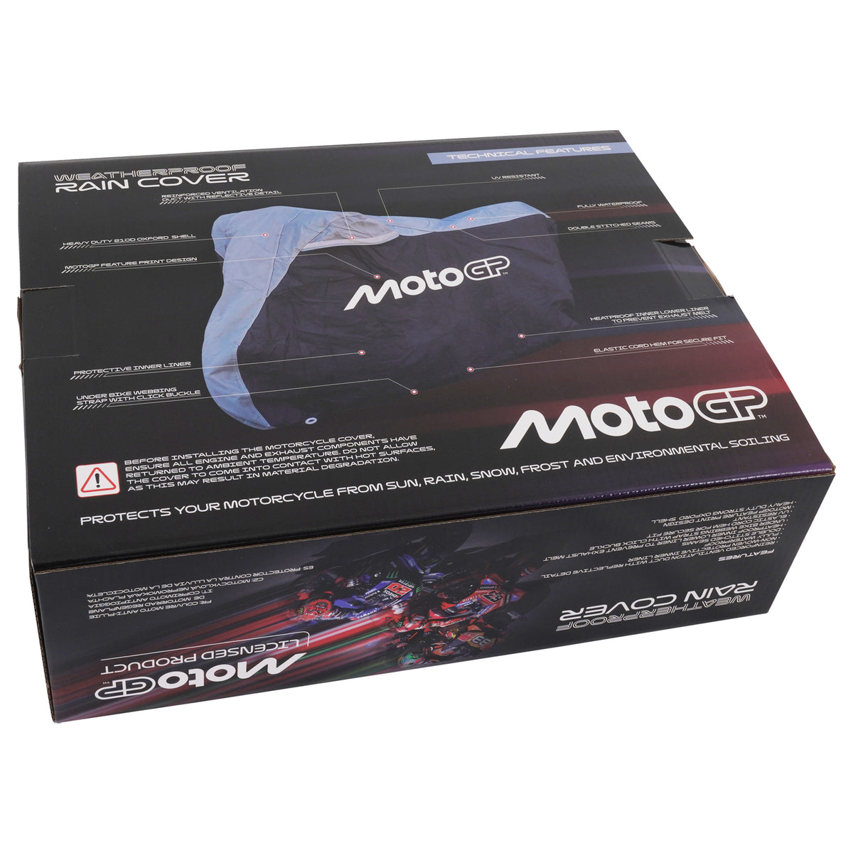 MotoGP Rain Cover - Black/Grey - Large Fits 750-1000cc