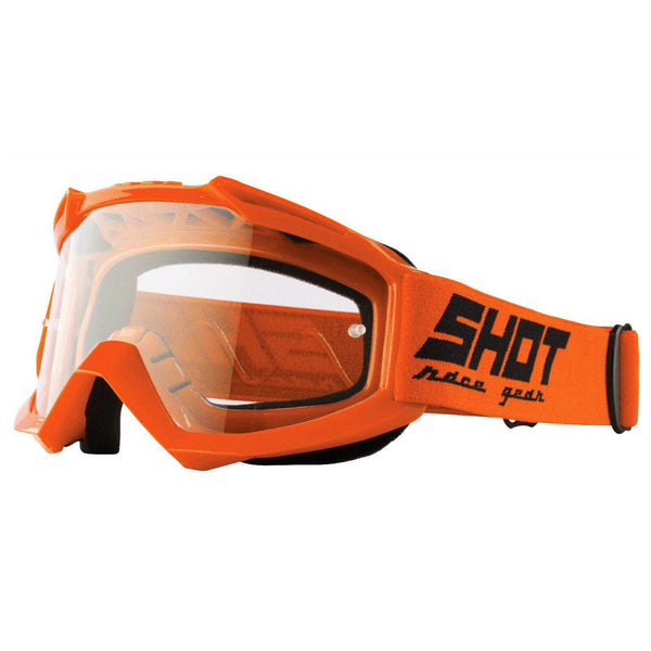 Shot Assault Neon Orange Glossy Motocross Goggles