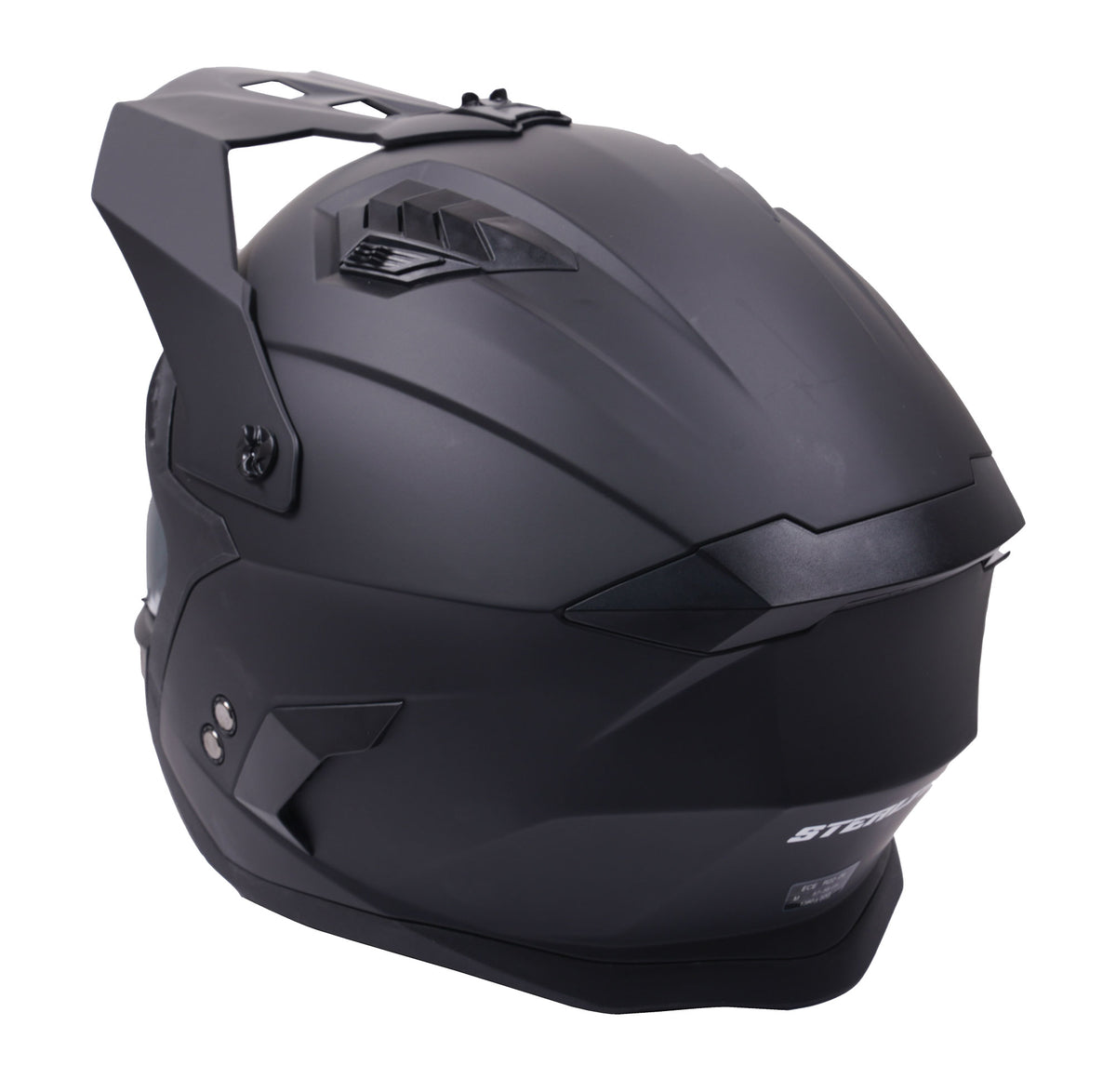 Stealth Fighter Multi Function Motorcycle Full & Open Face Helmet - Matt Black