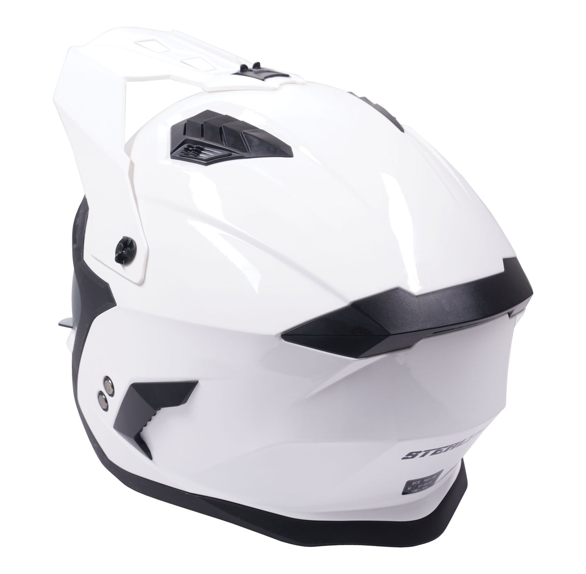 Stealth Fighter Multi Function Motorcycle Full & Open Face Helmet - Gloss White
