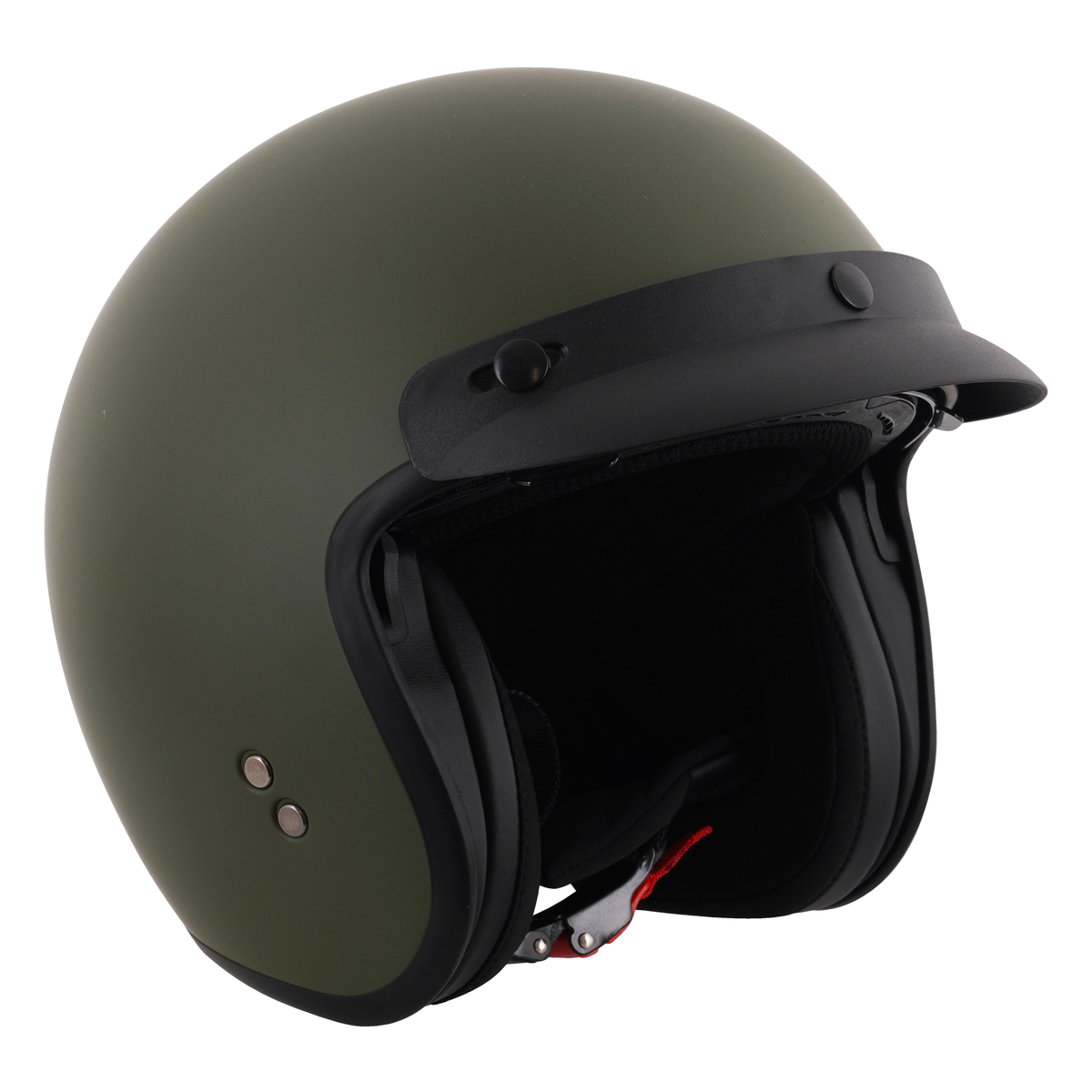 Stealth Open Face Helmet With Peak -  Matt Green