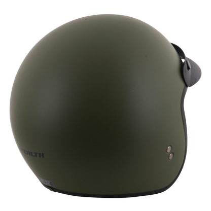 Stealth Open Face Helmet With Peak -  Matt Green