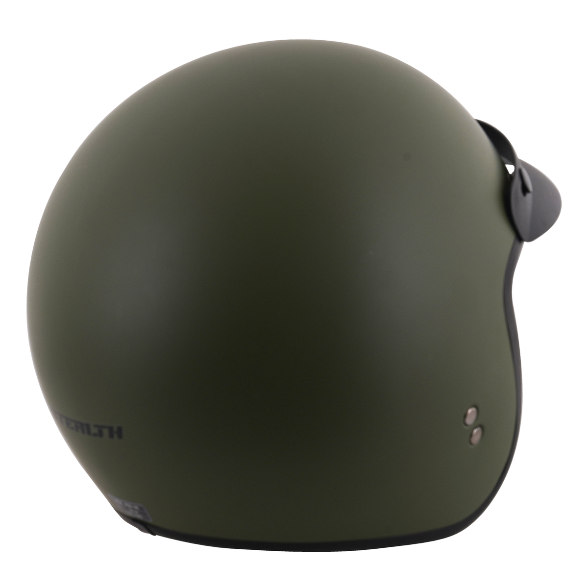 Stealth Open Face Helmet With Peak -  Matt Green