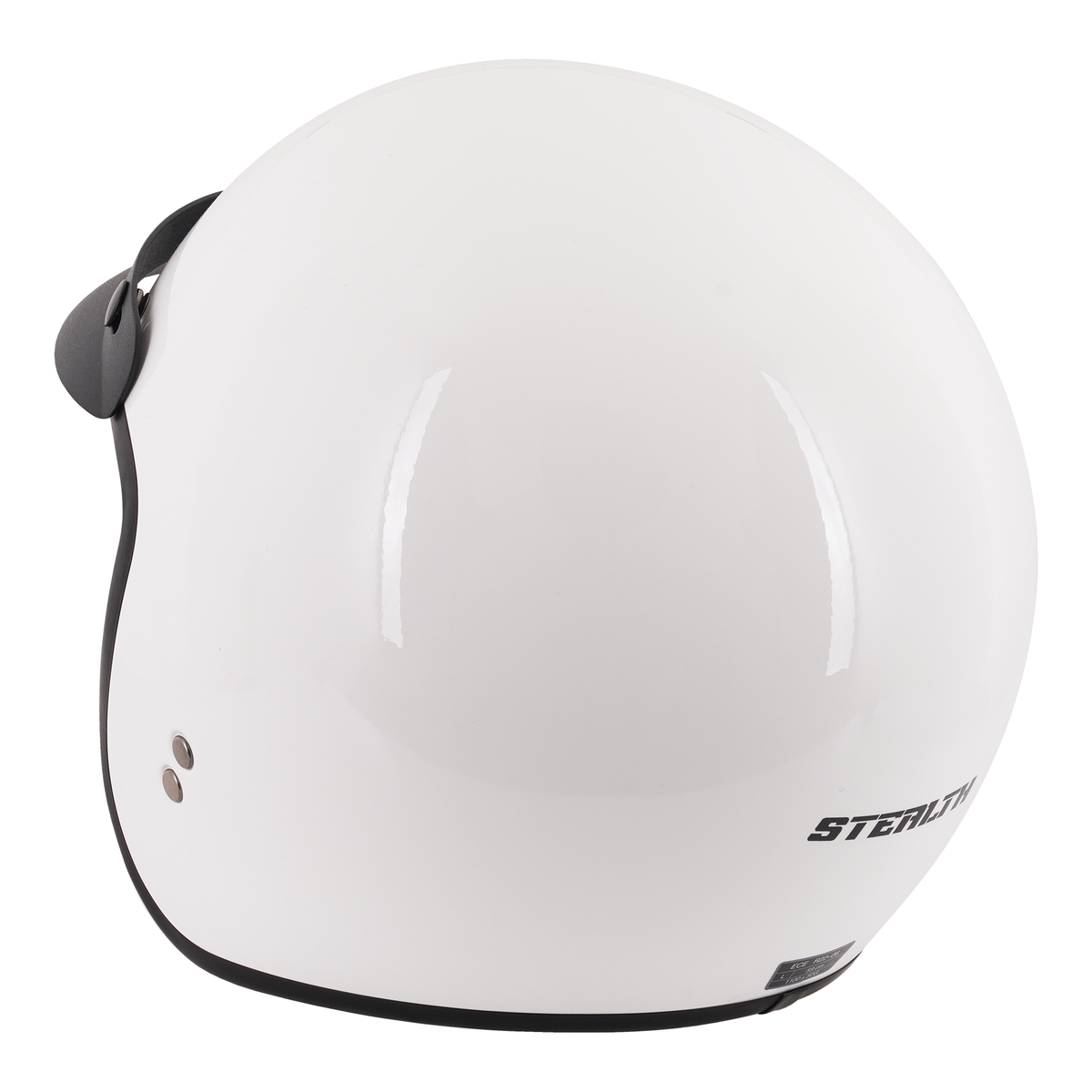 Stealth Open Face Helmet With Peak - Gloss White