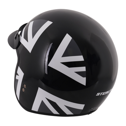 Stealth Open Face Helmet With Peak - Mono Jack