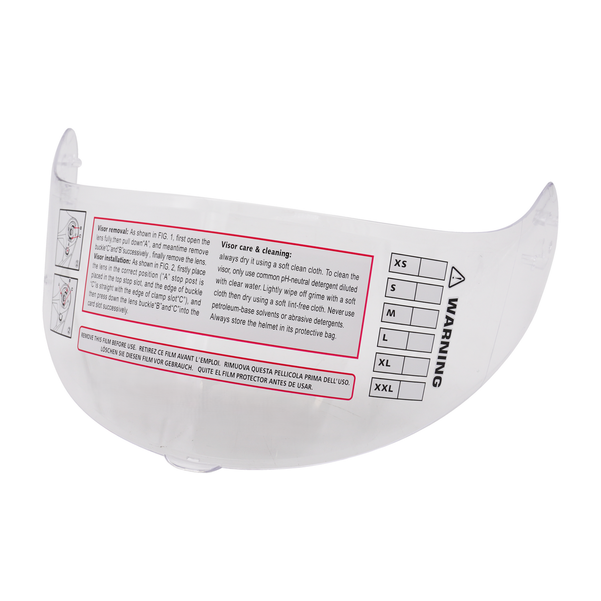 Replacement Stealth HS159 V159 Flip Clear Visor
