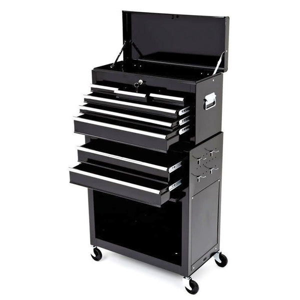 Bike It Rolling Tool Cabinet With Top Chest Black