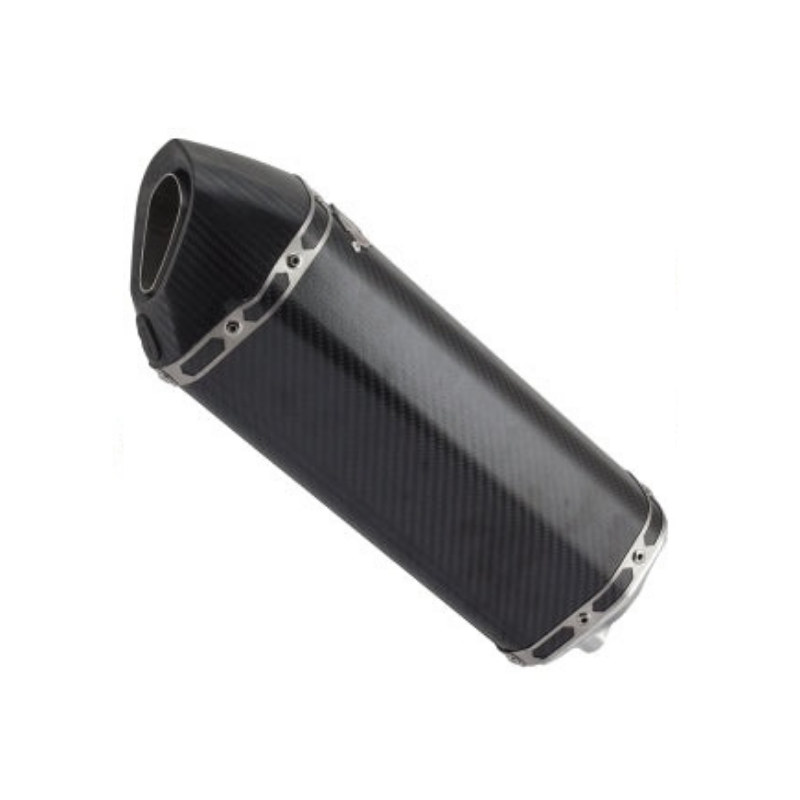 SP48C Carbon Effect Hexagonal Exhaust Silencer (4 Bolt)