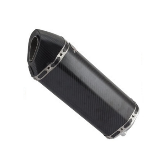 SP48C Carbon Effect Hexagonal Exhaust Silencer (4 Bolt)